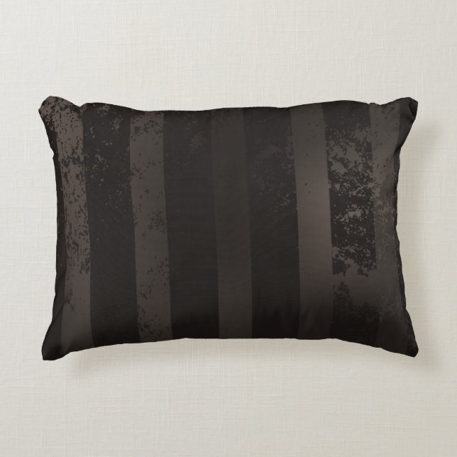 Steampunk striped brown background decorative cushion (Front)