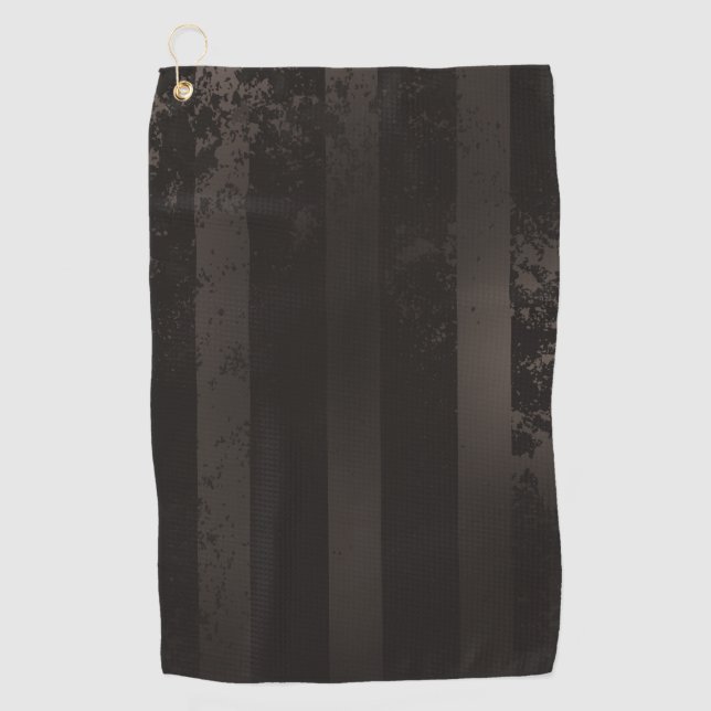 Steampunk striped brown background golf towel (Front)