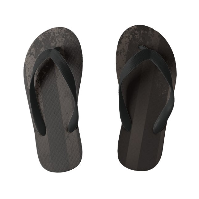 Steampunk striped brown background kid's thongs (Footbed)