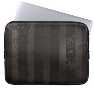 Steampunk striped brown background laptop sleeve