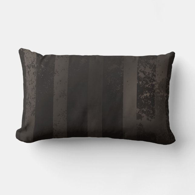 Steampunk striped brown background lumbar cushion (Front)