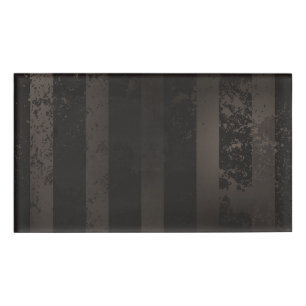Steampunk striped brown background name tag