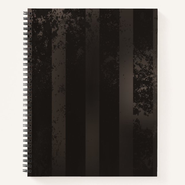 Steampunk striped brown background notebook (Front)