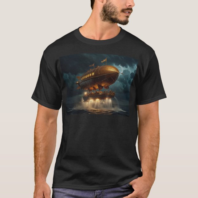 Steampunk Submersible Ocean-liner T-Shirt (Front)