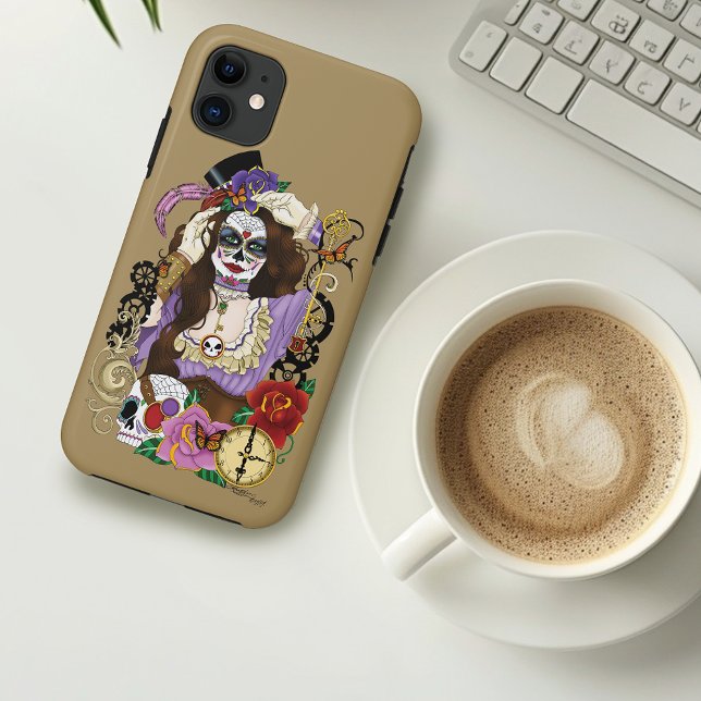 Steampunk Sugar Skull Case-Mate iPhone Case (Creator Uploaded)