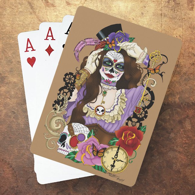 Steampunk Sugar Skull Playing Cards (Creator Uploaded)