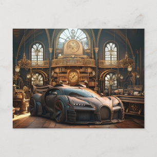 Steampunk Super Car Speedster Postcards