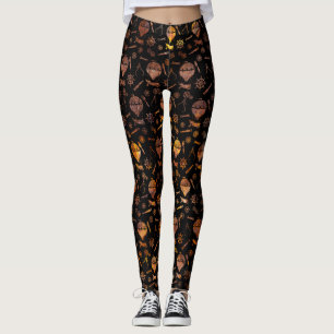 Steampunk Super Colourful Rusty Hot Air Balloons Leggings