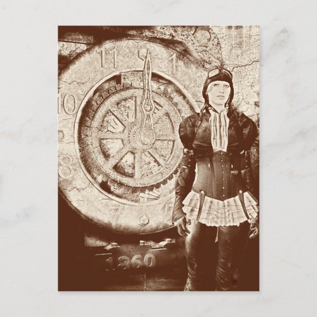 Steampunk Sylvia Postcard (Front)