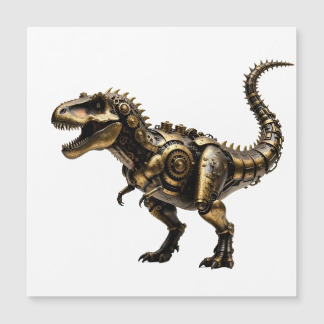Steampunk T-Rex Mech – Brass Dino Beast (Front)