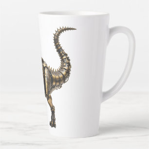 Steampunk T-Rex Mech – Brass Dino Beast Latte Mug