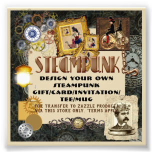 STEAMPUNK Template Transfer To ANY Gift/Card Photo Print