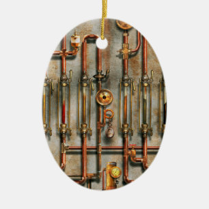 Steampunk - The lubrication manifold Ceramic Ornament
