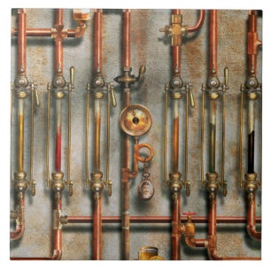 Steampunk - The lubrication manifold Ceramic Tile