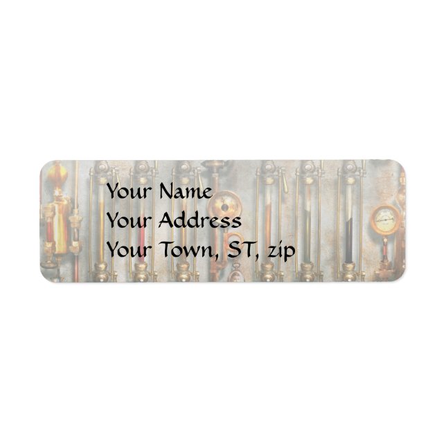 Steampunk - The lubrication manifold Return Address Label (Front)
