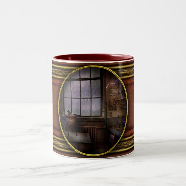 Steampunk - The Mad Scientist Two-Tone Coffee Mug (Center)
