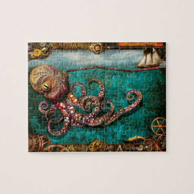 Steampunk - The tale of the Kraken Jigsaw Puzzle (Horizontal)