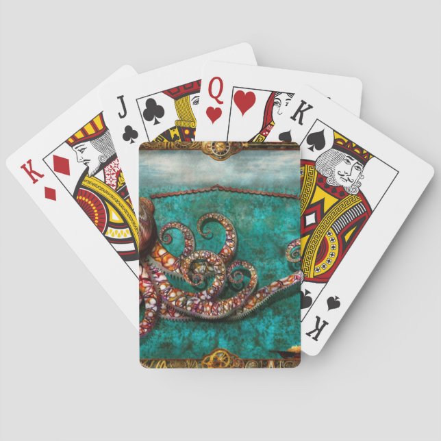 Steampunk - The tale of the Kraken Playing Cards (Back)