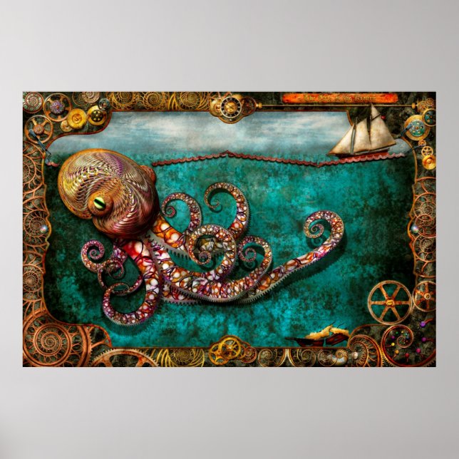 Steampunk - The tale of the Kraken Poster (Front)