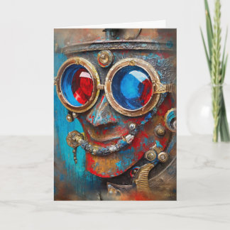 Steampunk The Tin Man Portrait with Quote Card