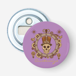 Steampunk Theme Top Hat Skull Thunder_Cove Bottle Opener