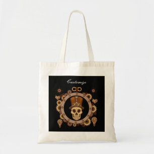 Steampunk Theme Top Hat Skull Thunder_Cove Tote Bag