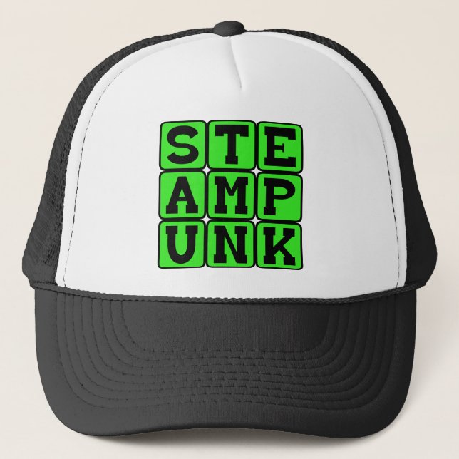 Steampunk, Throwback Lifestyle Trucker Hat (Front)