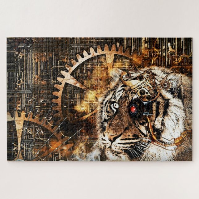 Steampunk Tiger Jigsaw Puzzle (Horizontal)