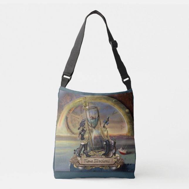 Steampunk - Time illusions Crossbody Bag (Front)