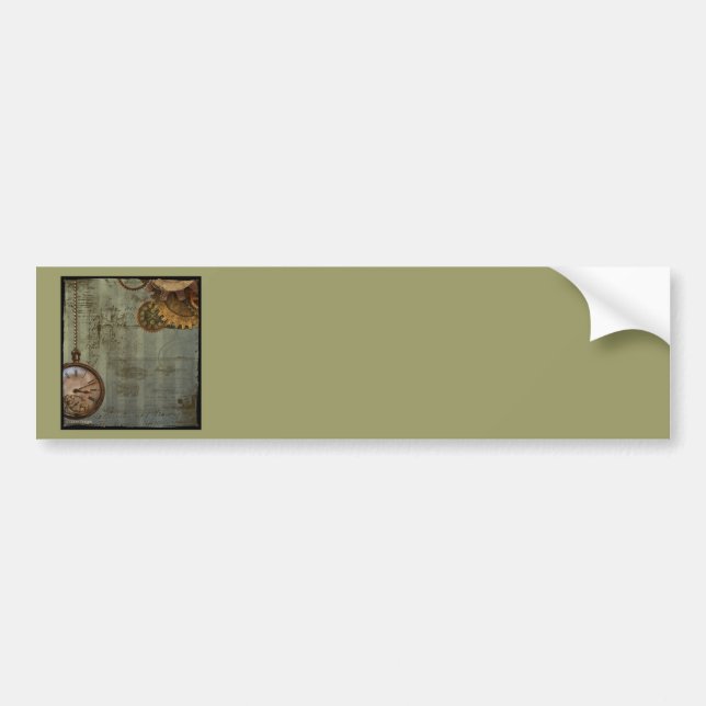 Steampunk Time Machine Bumper Sticker (Front)