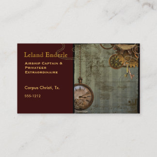 Steampunk Time Machine Business Profile Cards