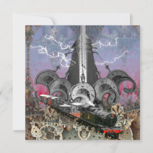 Steampunk Time Machine  Card
