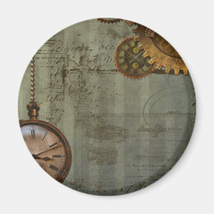 Steampunk Time Machine Magnet