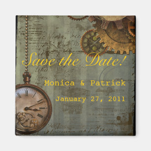 Steampunk Time Machine Magnet