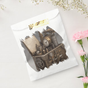 Steampunk Time Machine - Vintage Treasure Chest  Favour Bag