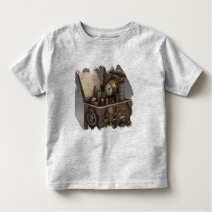Steampunk Time Machine - Vintage Treasure Chest Toddler T-Shirt