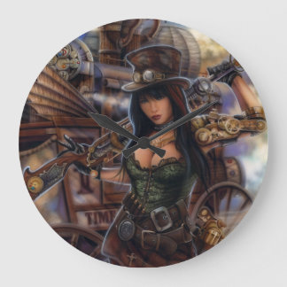 Steampunk Time Traveller Clock! Large Clock