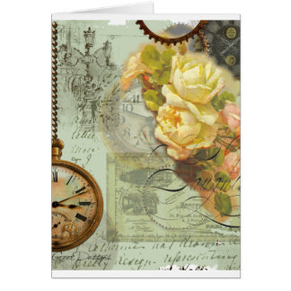 Steampunk Time & Yellow Roses