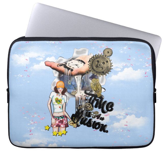 Steampunk Timeless Wedding Party cards & gifts Laptop Sleeve (Front)