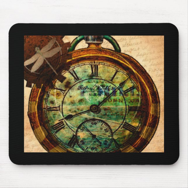 Steampunk Timepiece Mouse Pad (Front)