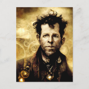 Steampunk Tom Waits Postcard