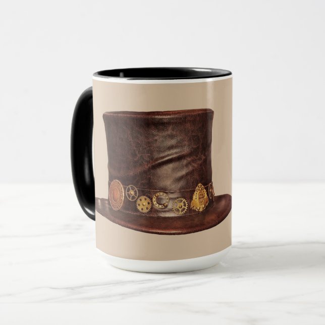 STEAMPUNK TOP HAT COFFEE MUGS (Front Left)