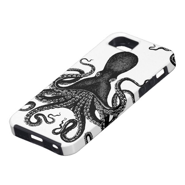 Steampunk Tough Kraken - Victorian Octopus Case-Mate iPhone Case (Bottom)