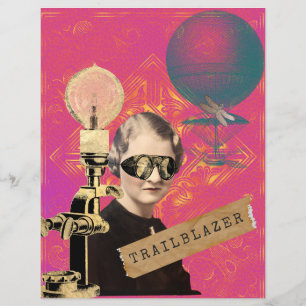 Steampunk Trailblazer Pop Art Scrapbook Paper