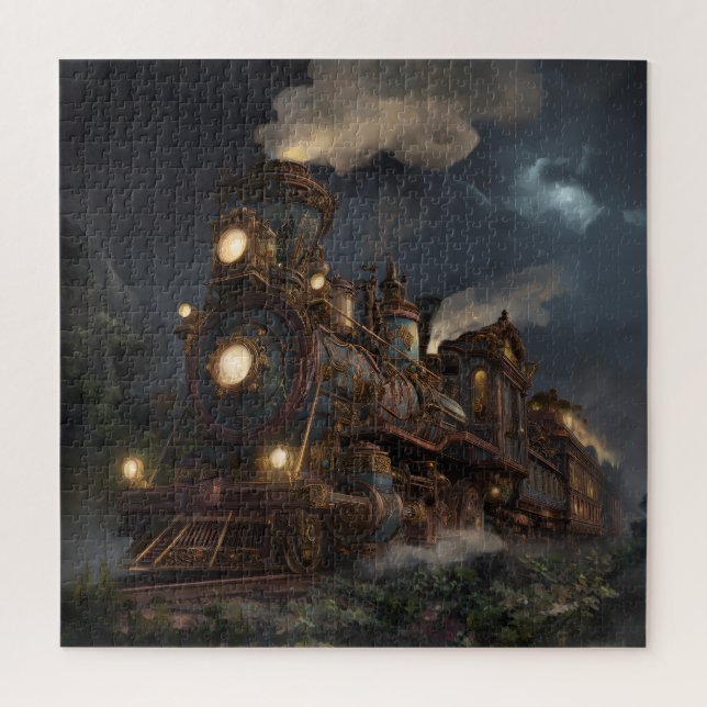 Steampunk Train Jigsaw Puzzle (Vertical)