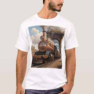 Steampunk Train Leaving London T-Shirt