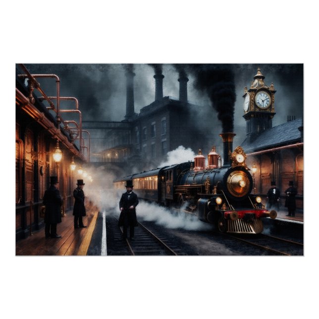 Steampunk Train Station  Poster (Front)
