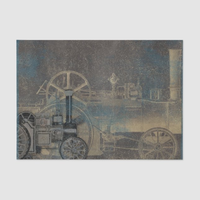Steampunk Train Tissue Paper (Front)