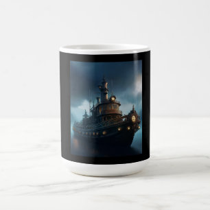 Steampunk Tugboat On A Cloudy Day Mousepad Coffee Mug