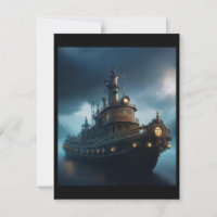 Steampunk Tugboat On A Cloudy Day Mousepad